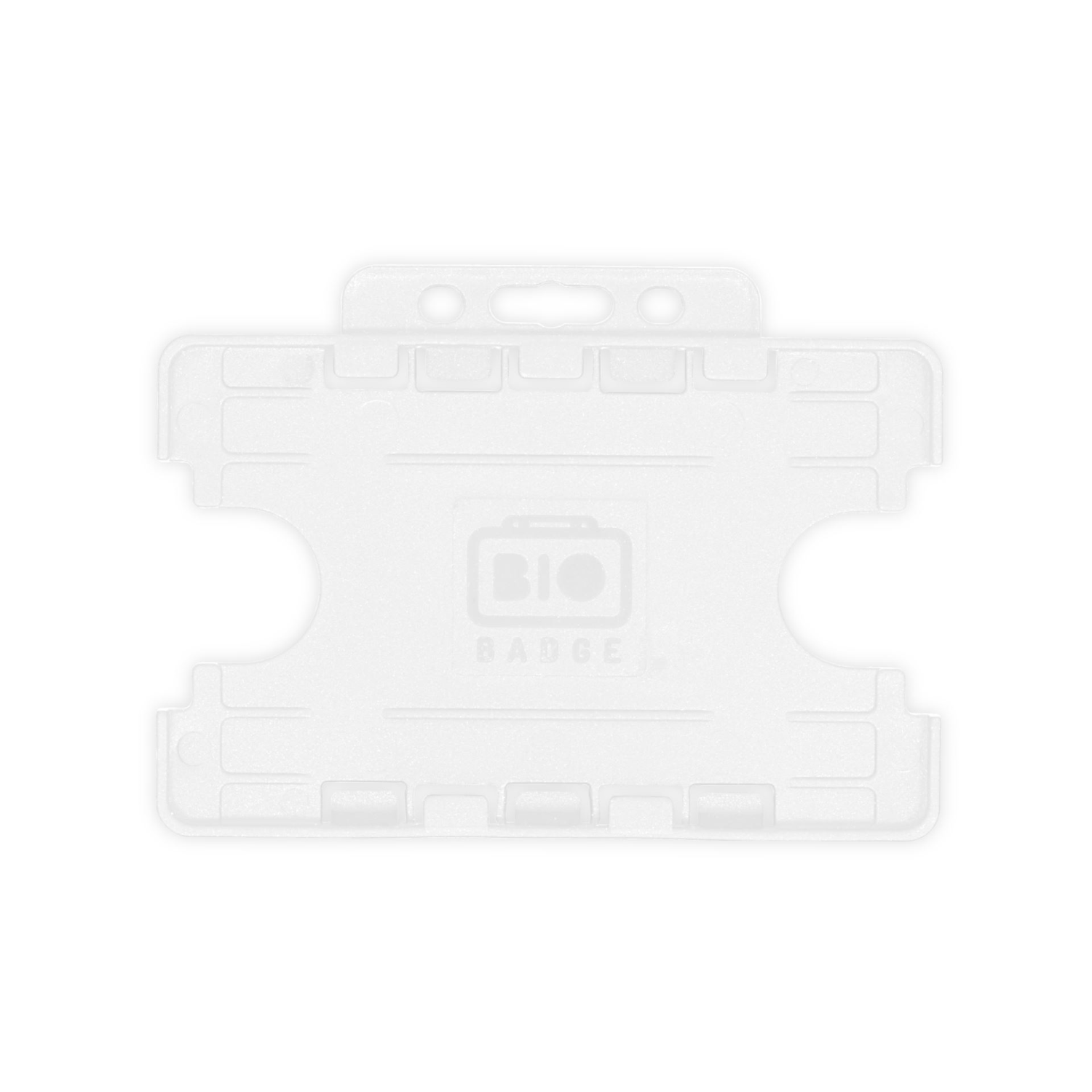 BioBadge White Dual-Sided Holders Landscape - Pack of 100