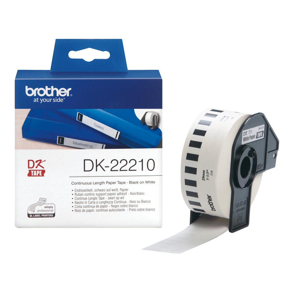 Brother DK-22210 Label-Making Tapes - White