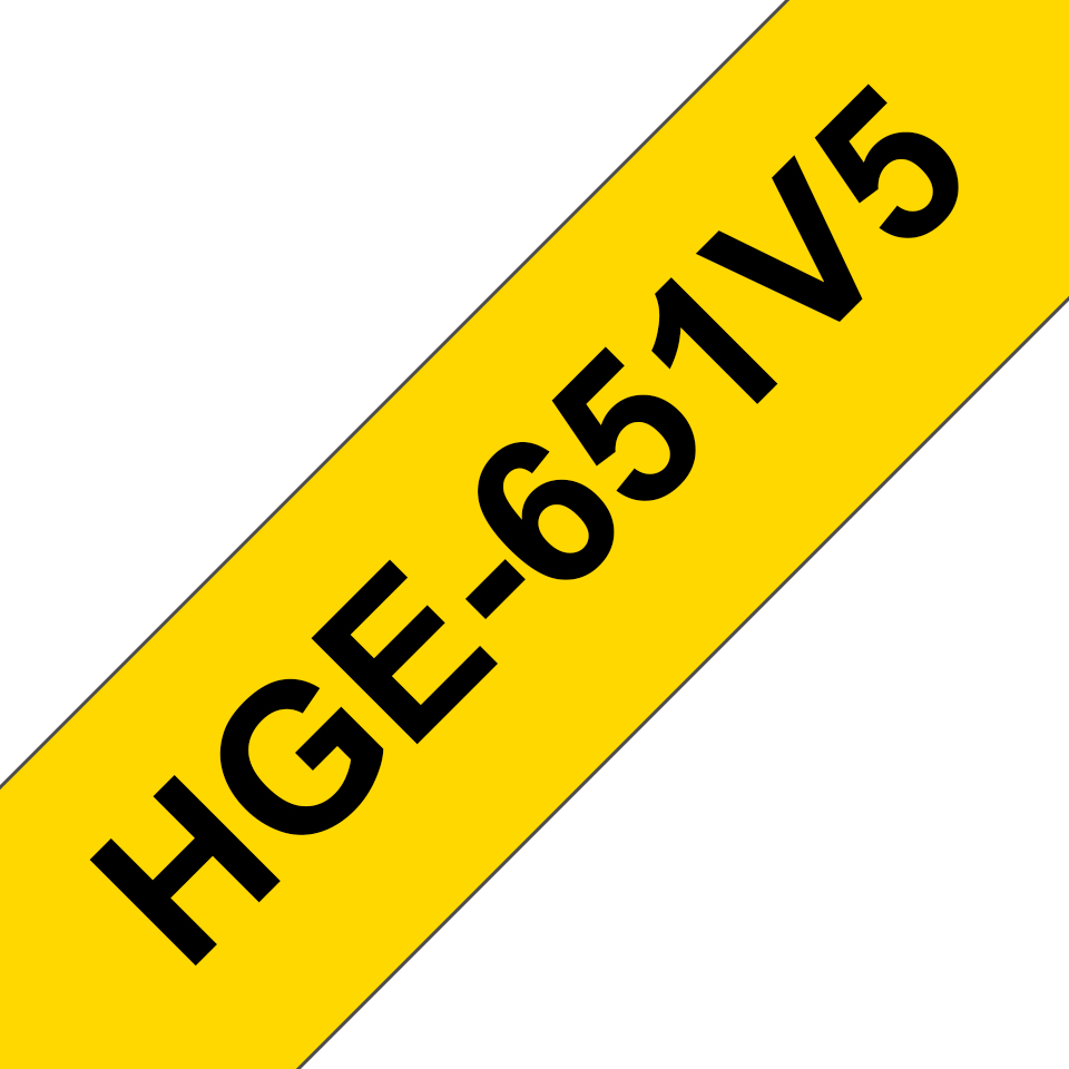Brother HGE-251V5 Label-Making Tapes - Black