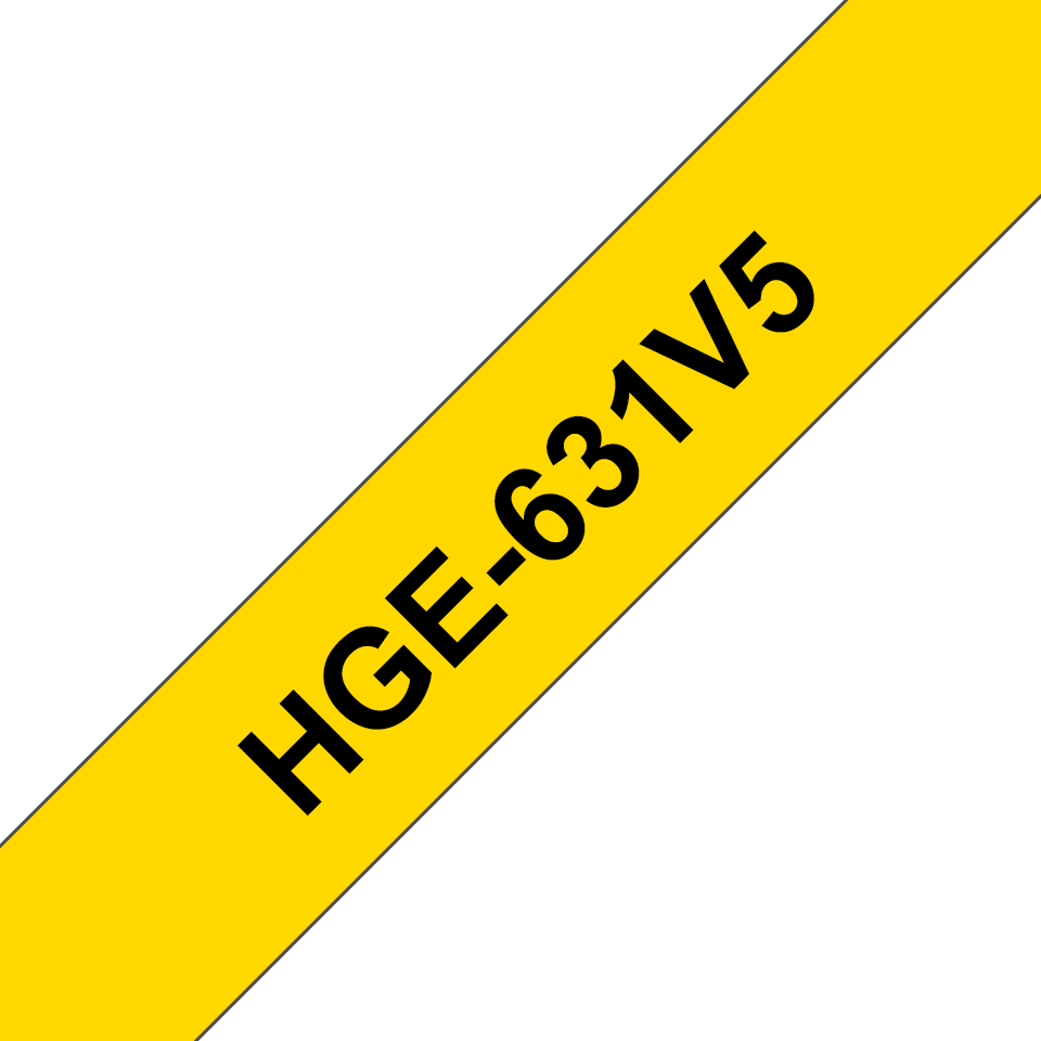 Brother HGE-631V5 Label-Making Tapes - Black