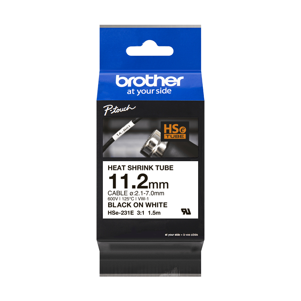 Brother HSE-231E Label-Making Tapes - White