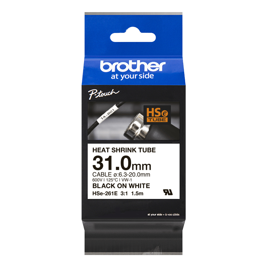 Brother HSe-261E Label-Making Tapes - White