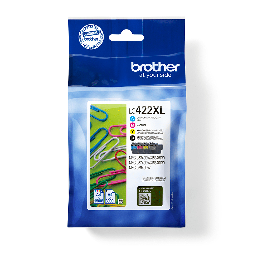 Brother LC-422XLVAL Ink Cartridges