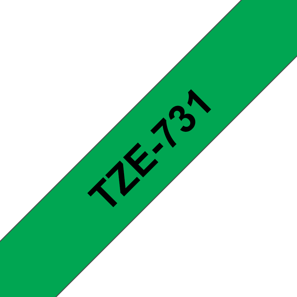 Brother TZE-731 Label-Making Tapes - Green