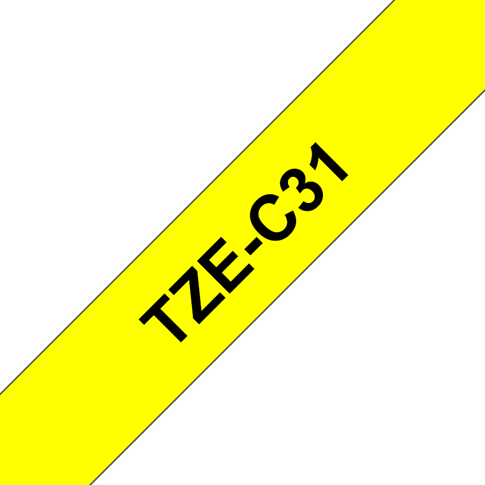 Brother TZE-C31 Label-Making Tapes - Black