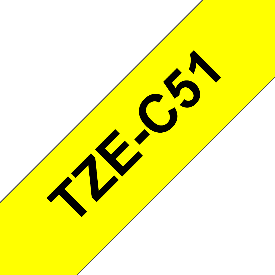 Brother TZE-C51 Label-Making Tapes - Grey
