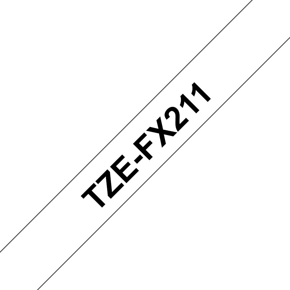 Brother TZE-FX211 Label-Making Tapes - Black