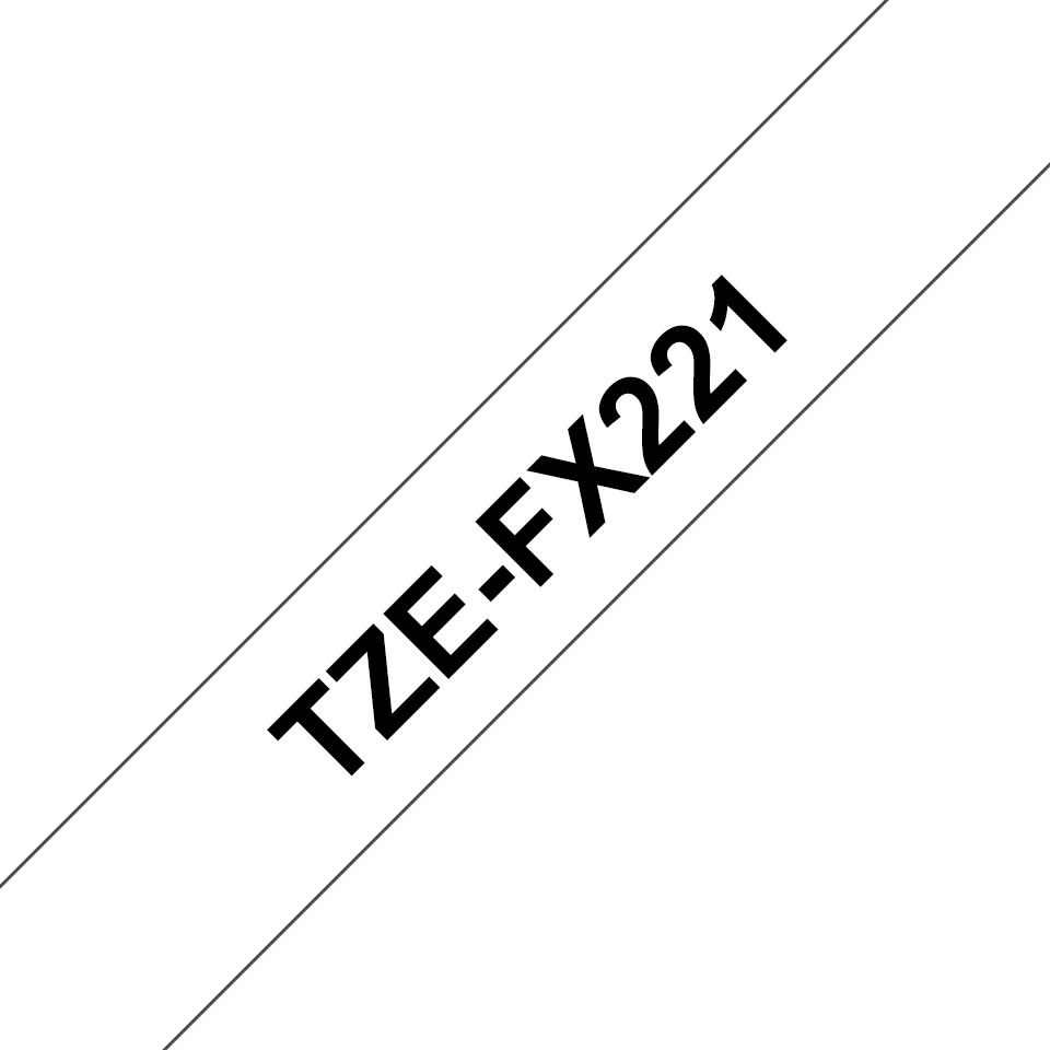 Brother TZE-FX221 Label-Making Tapes - Black