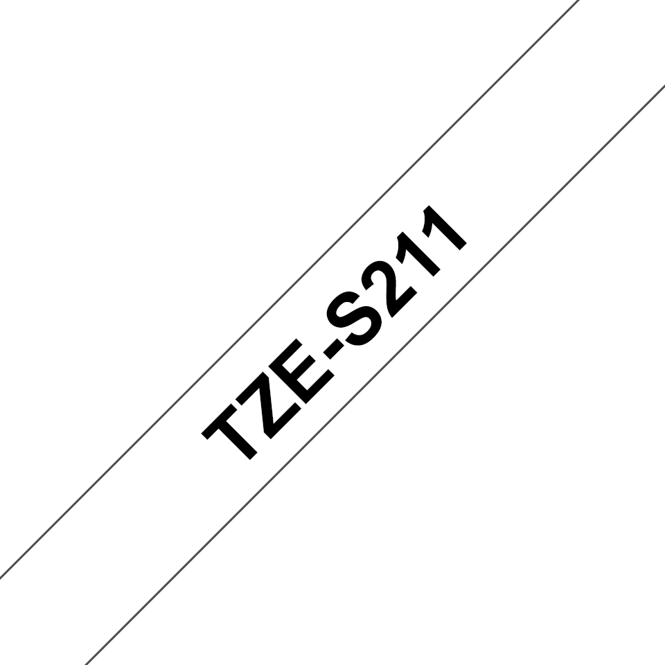 Brother TZE-S211 Label-Making Tapes - Black
