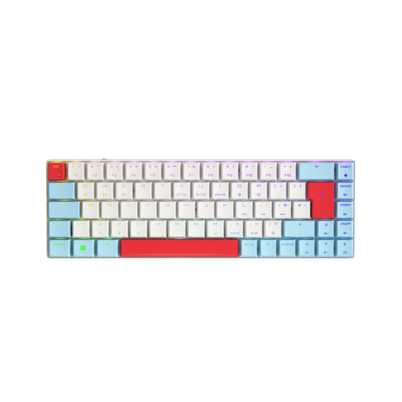 CHERRY MX-LP 2.1 Compact Wireless keyboard RF Wireless + Bluetooth QWERTY UK English White