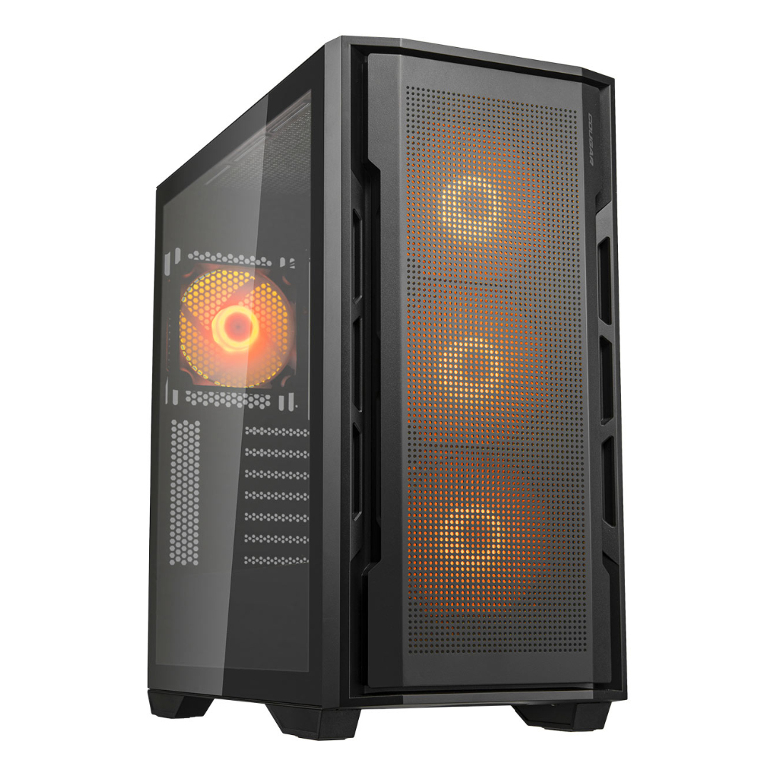 COUGAR GAMING Uniface RGB Mid Tower Black Case with 4 x ARGB Fans