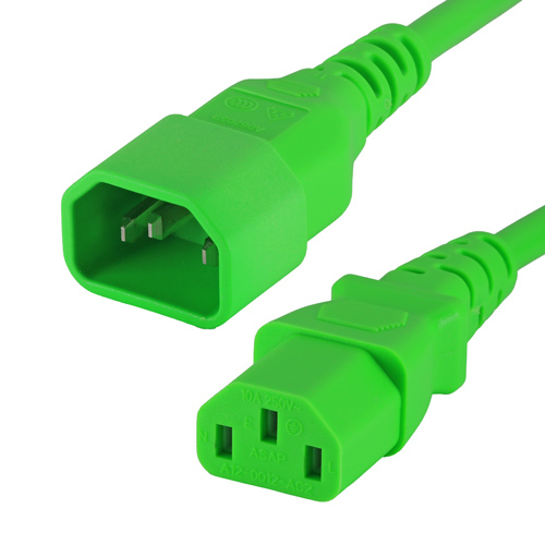 Cablenet 75mm Power Cables - Green