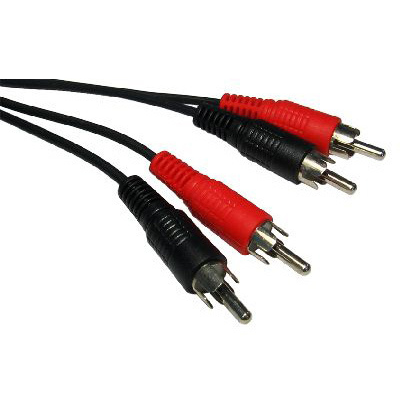 Cables Direct 1.2m RCA/RCA audio cable Black, Red