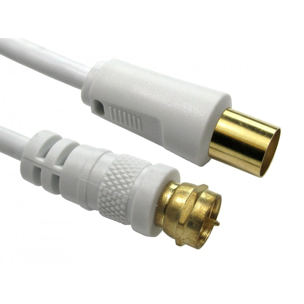 Cables Direct 2-FM-9M-01 Coaxial Cables - White
