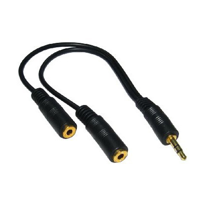Cables Direct 3.5mm 0.2m audio cable Black