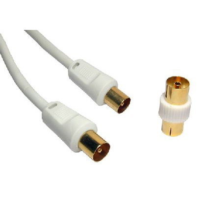 Cables Direct 1.8m coaxial cable White