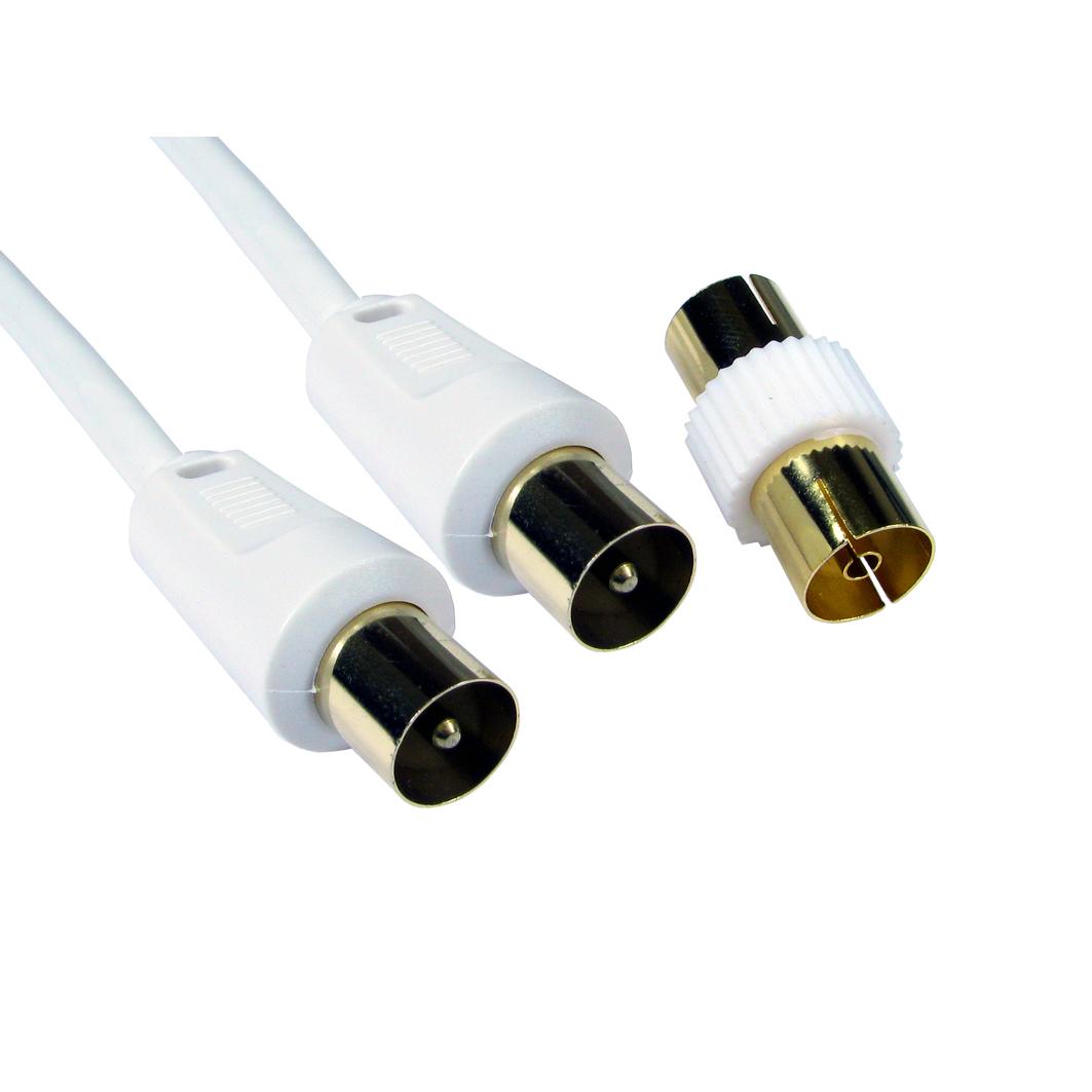 Cables Direct 2TV-50 Coaxial Cables - White