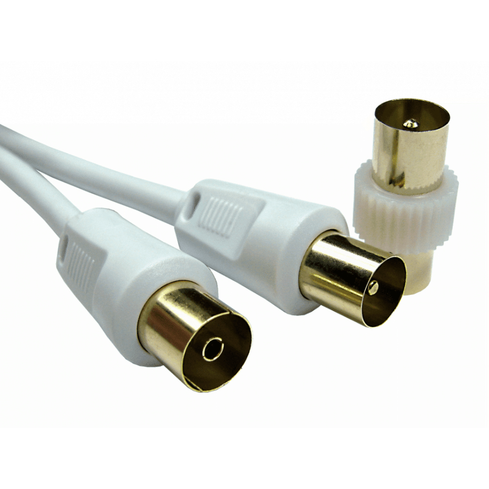 Cables Direct 2TVREV-10 Coaxial Cables - White