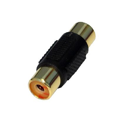 Cables Direct Single Female RCA Coupler Cable combiner Black