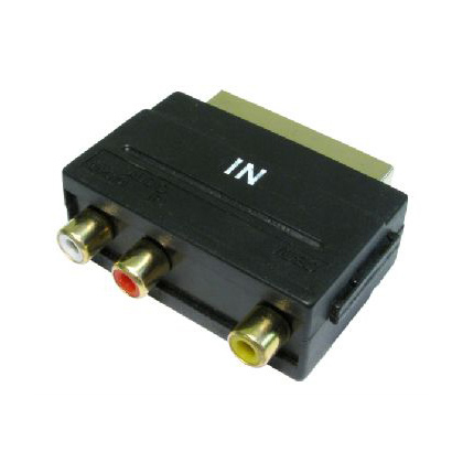 Cables Direct 3xRCA Video Cable Adapters - Black