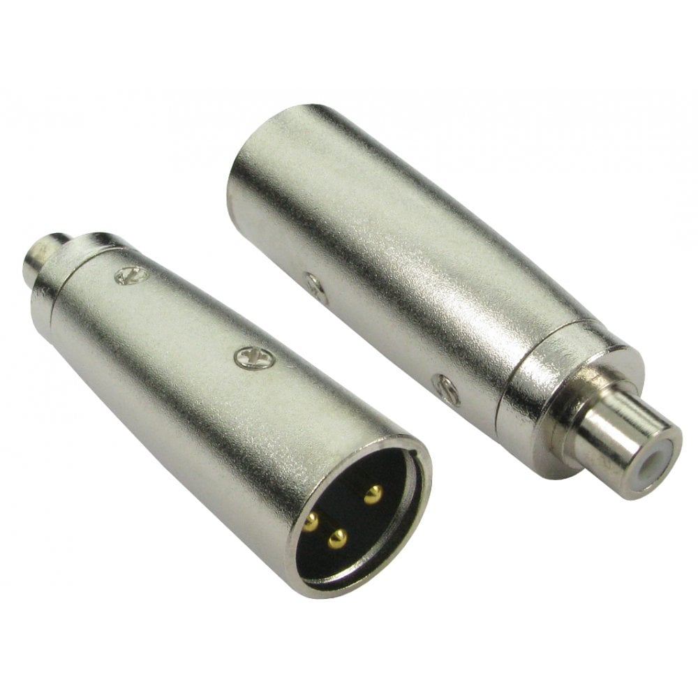 Cables Direct 3XLR-MFRCA Cable Gender Changers - Metallic