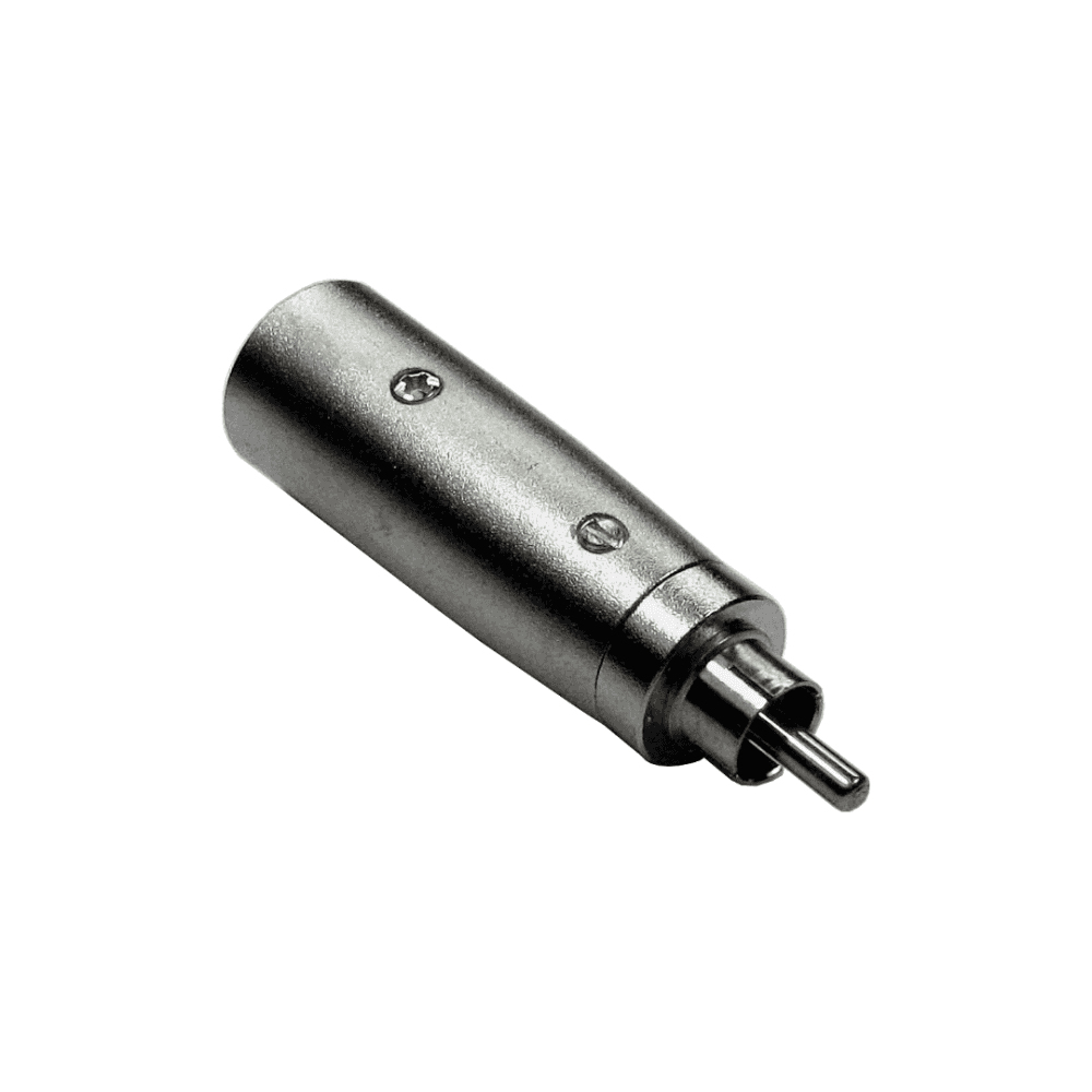 Cables Direct 3XLR-MMRCA Cable Gender Changers - Metallic