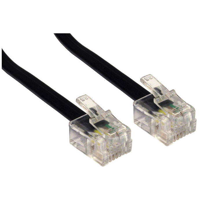 Cables Direct RJ-11 Telephone Cables - Black