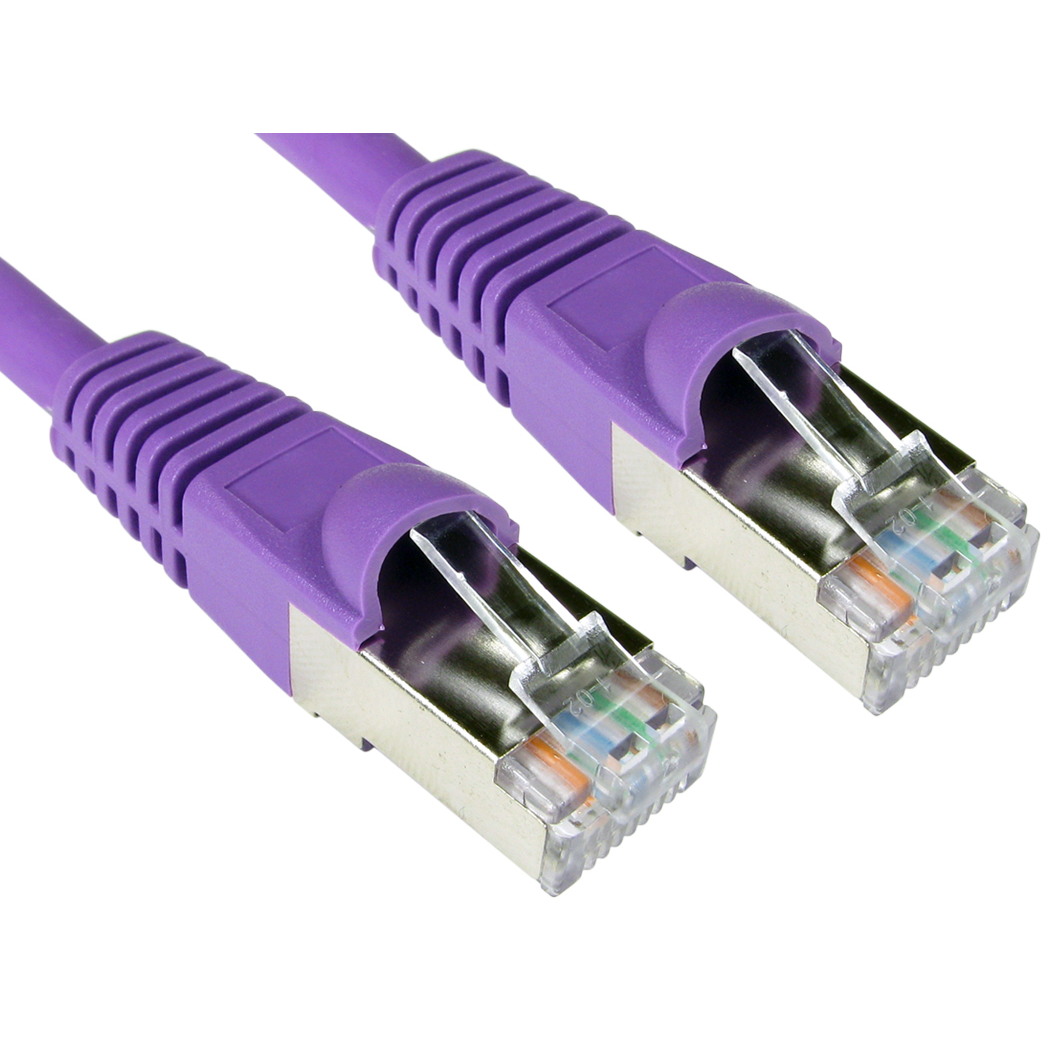 Cables Direct Cat6a Networking Cables - Violet