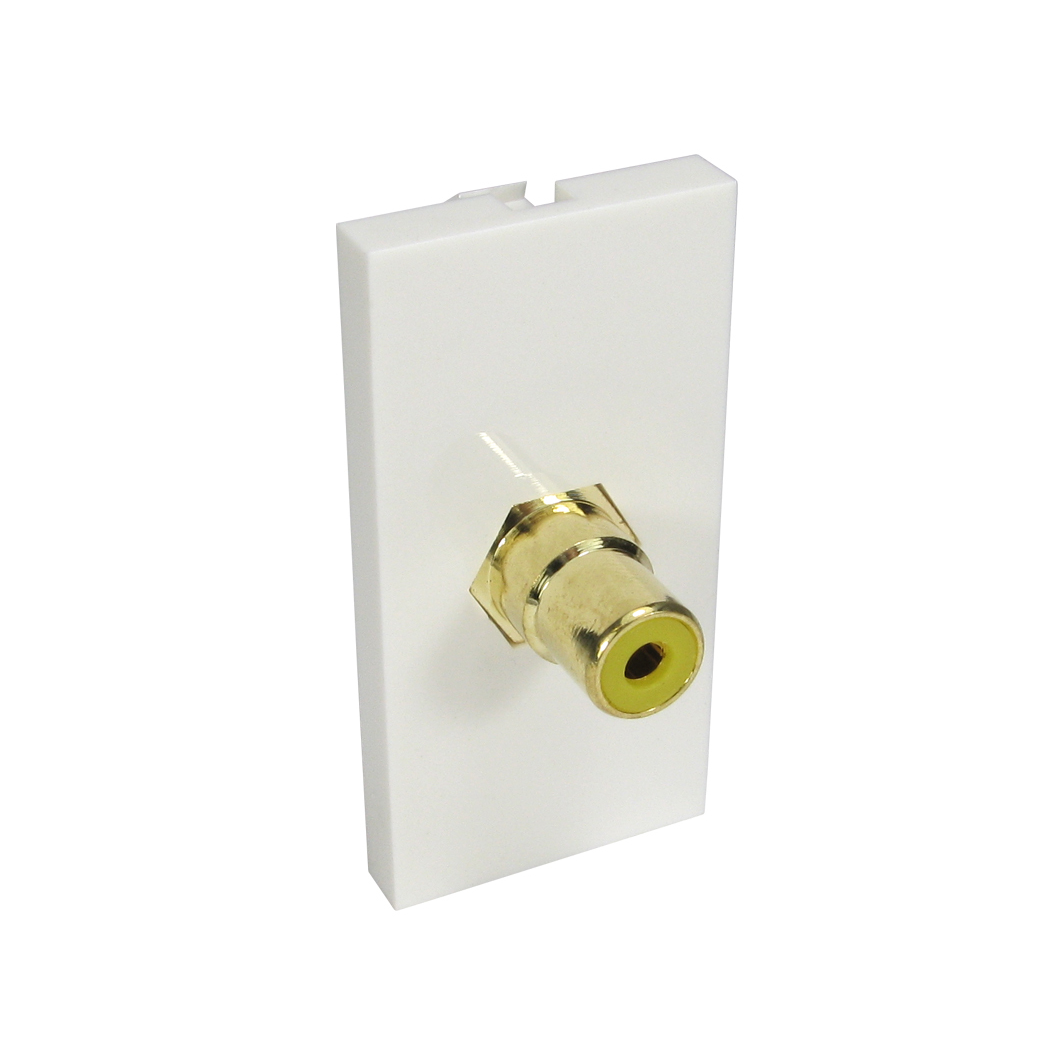 Cables Direct AV-MOD1RCAYL Socket-Outlets - White