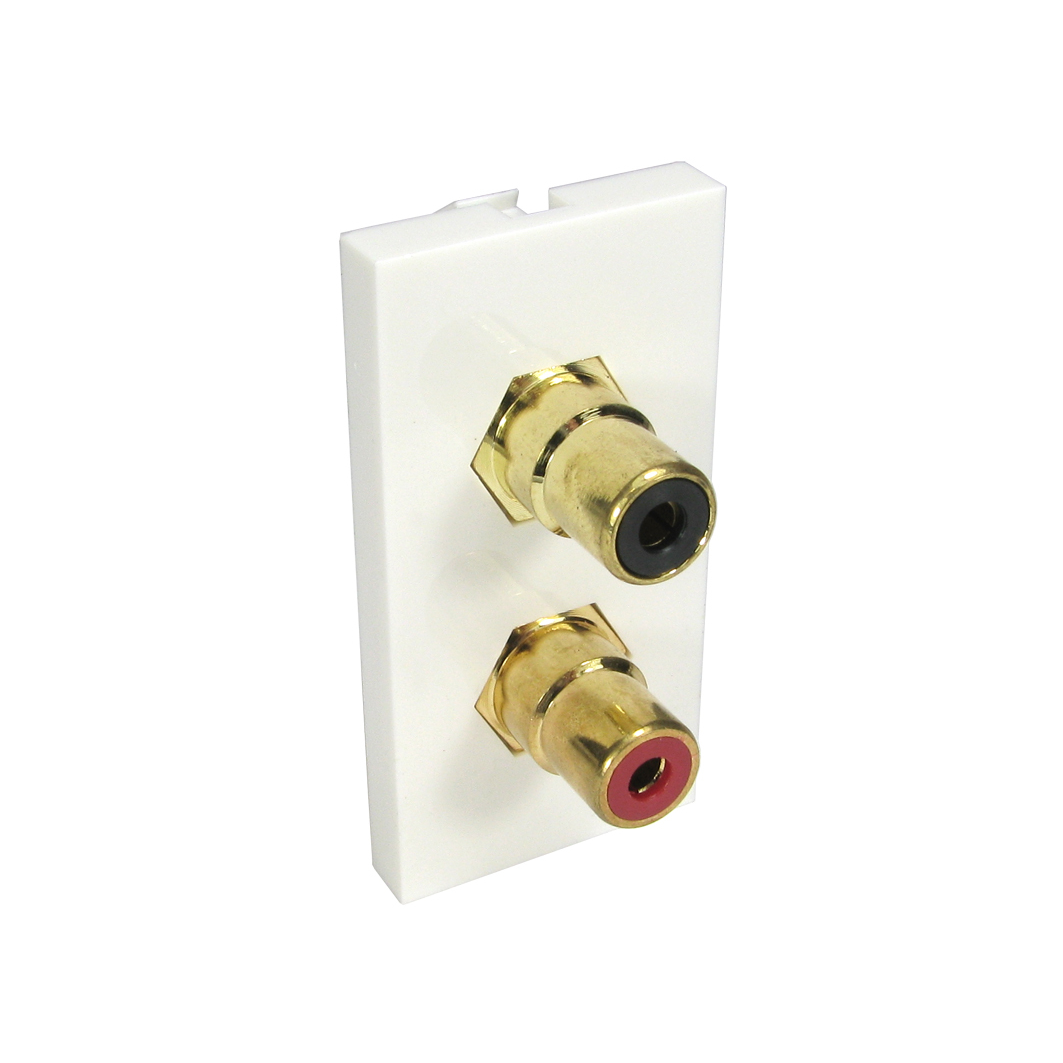 Cables Direct AV-MOD2RCA Socket-Outlets - White
