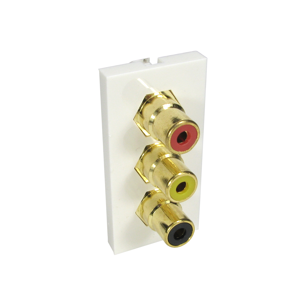 Cables Direct AV-MOD3RCA Socket-Outlets - White