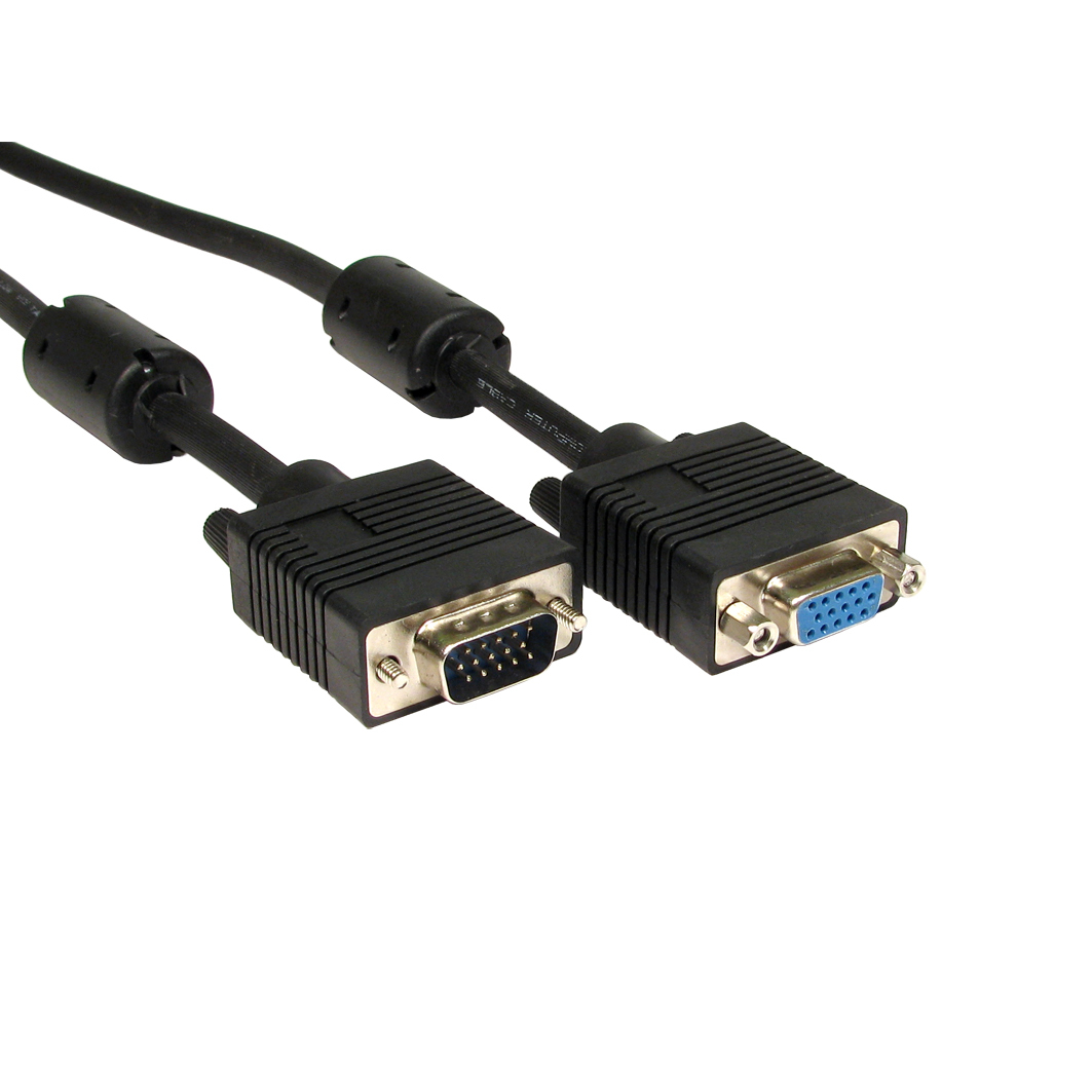 Cables Direct SVGA - SVGA M/F 8m VGA cable VGA (D-Sub) Black