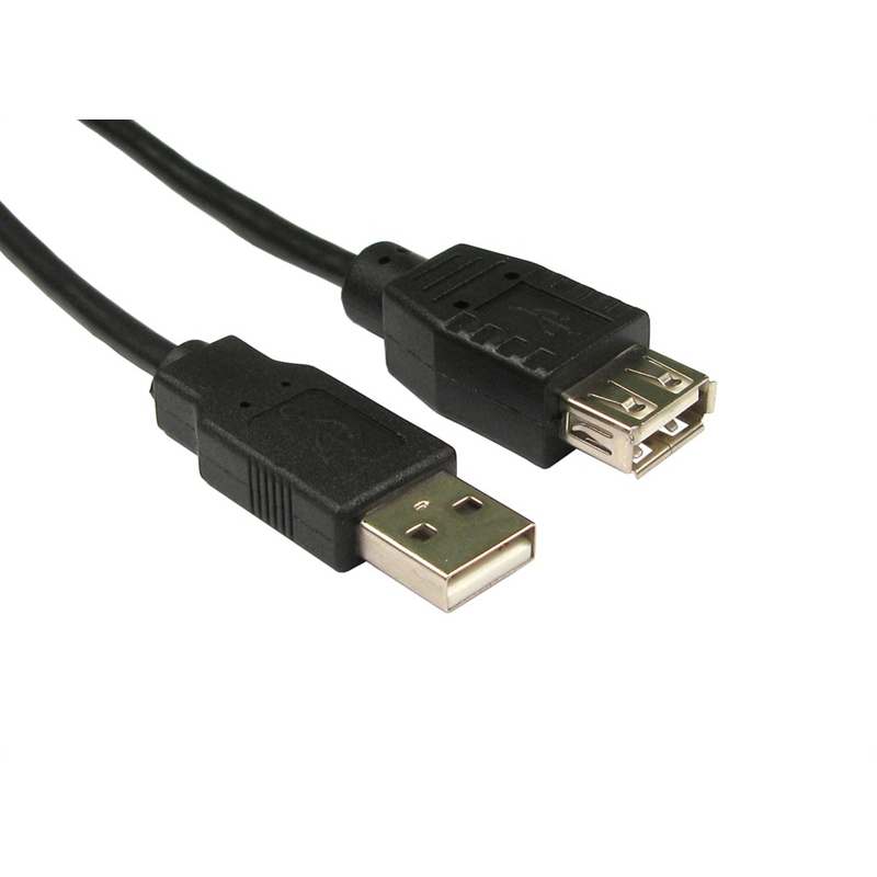 Cables Direct USB A - USB A M/F 0.12 m USB cable USB 2.0 Black