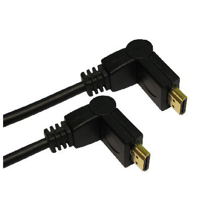 Cables Direct Swivel HDMI High Speed w/ Ethernet, 1.8m HDMI cable HDMI Type A (Standard) Black