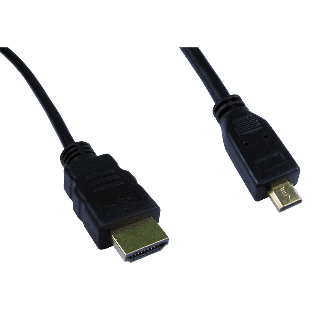 Cables Direct Micro HDMI 3m HDMI cable HDMI Type D (Micro) HDMI Type A (Standard) Black