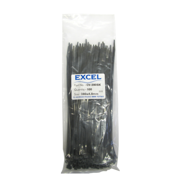 Cables Direct CT-280B Cable Ties - Black