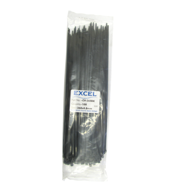 Cables Direct CT-368B Cable Ties - Black
