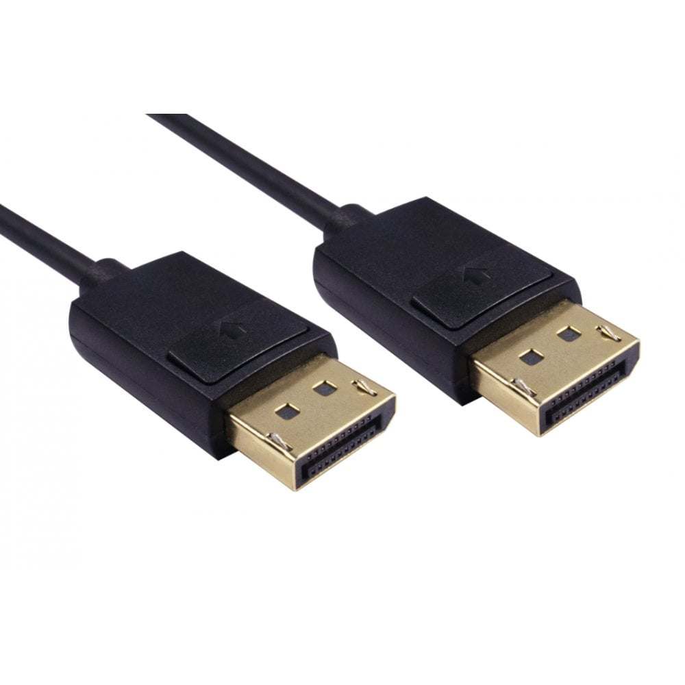 Cables Direct DP8K-SLIM01M DisplayPort Cables - Black