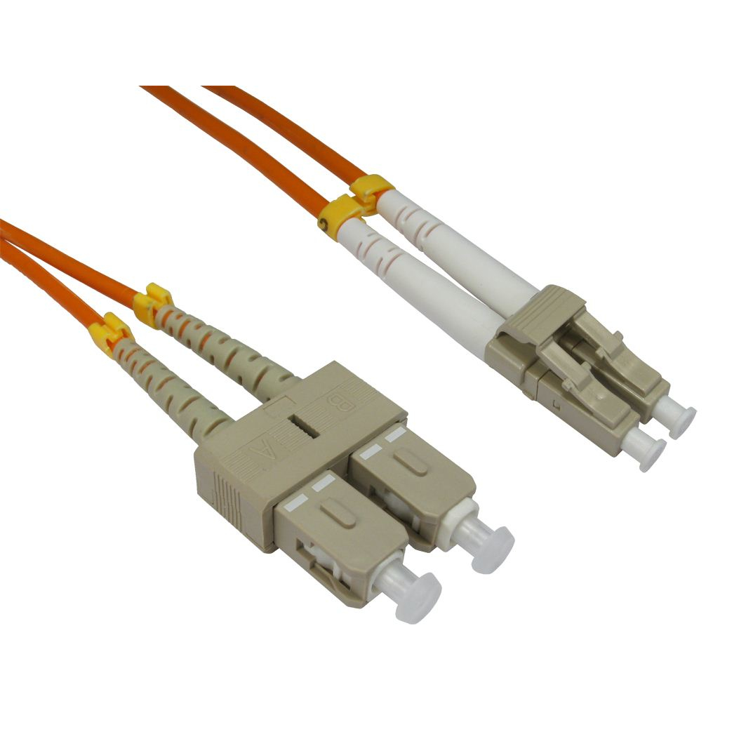 Cables Direct 1m OM2 Fibre Optic Cable LC - SC (Multi-Mode)