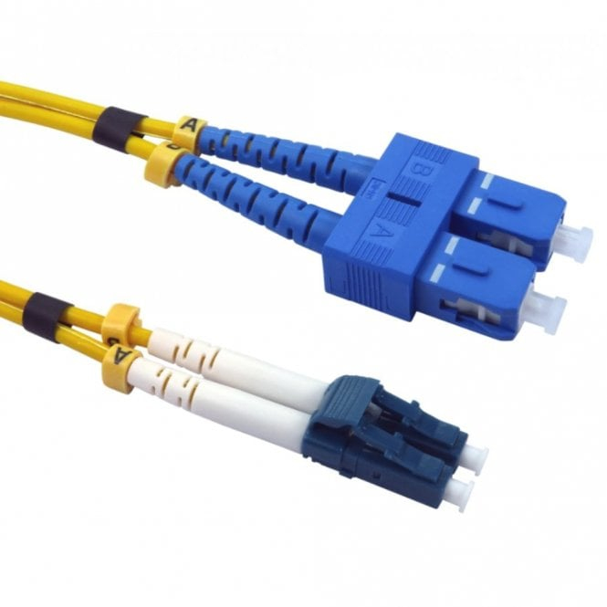 Cables Direct 1m OS2 Fibre Optic Cable LC - SC (Single Mode)