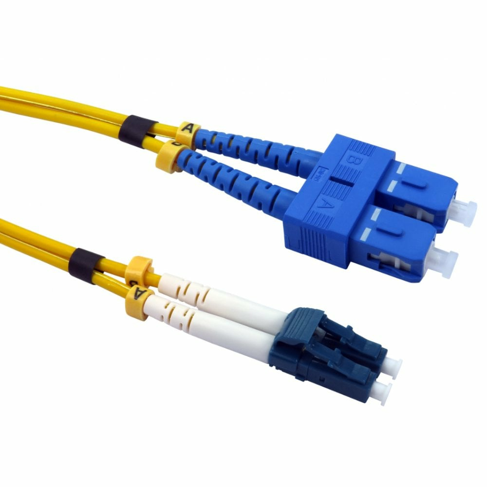 Cables Direct 2m OS2 Fibre Optic Cable LC - SC (Single Mode)