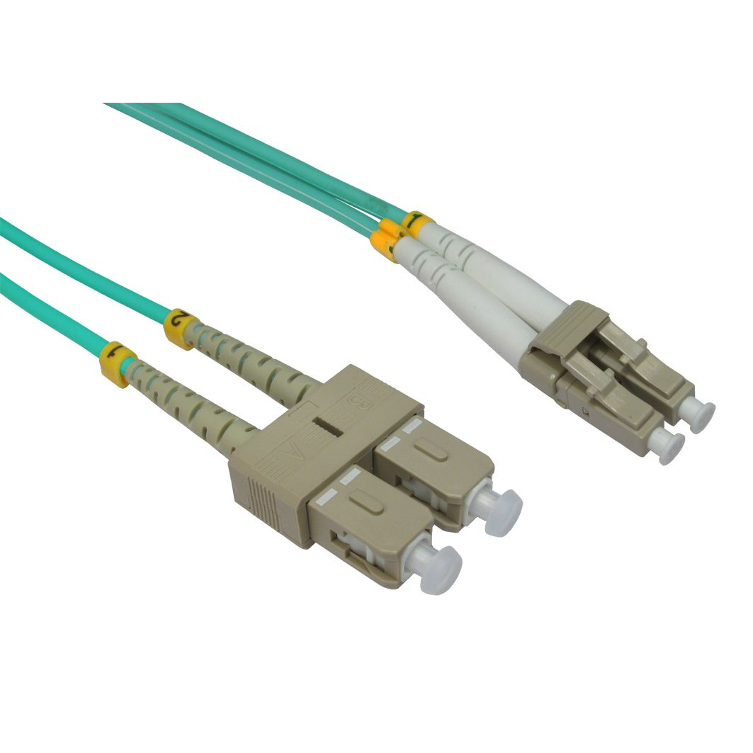 Cables Direct 1m OM3 Fibre Optic Cable LC-SC (Multi-Mode)
