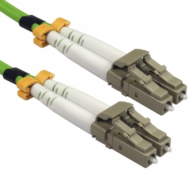 Cables Direct 1 MTR LCLC 50125 MMD OM5 FIBRE CABLE  LIME GREEN