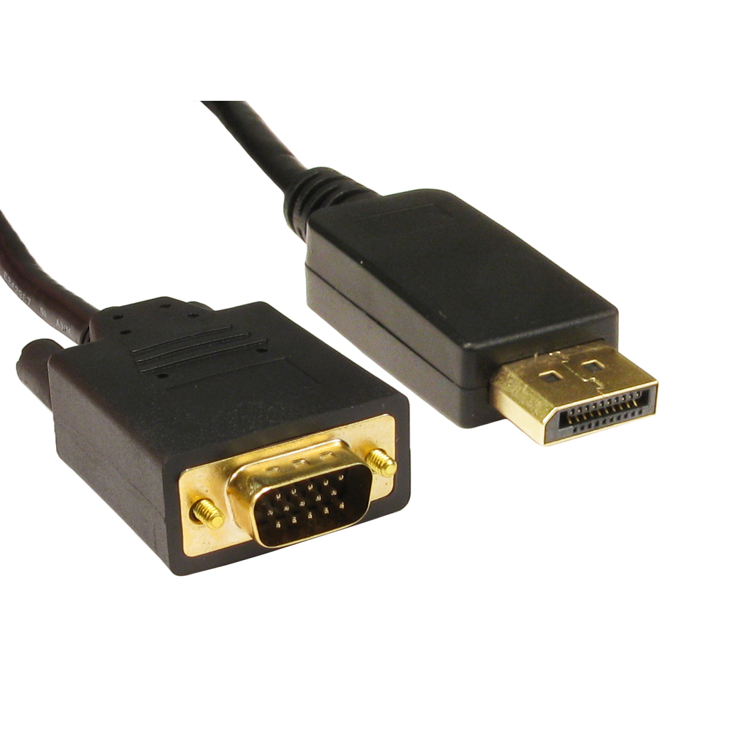 Cables Direct HDHDPORT-VGA-2M Video Cable Adapters - Black