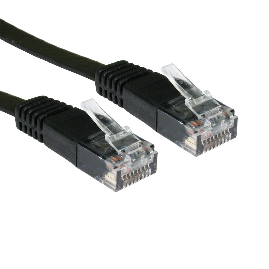 Cables Direct RJFLAT-02K Networking Cables - Black