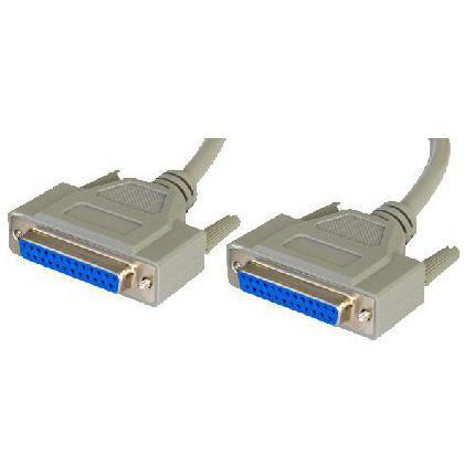 Cables Direct 2m D25/D25 serial cable Grey D25 FM