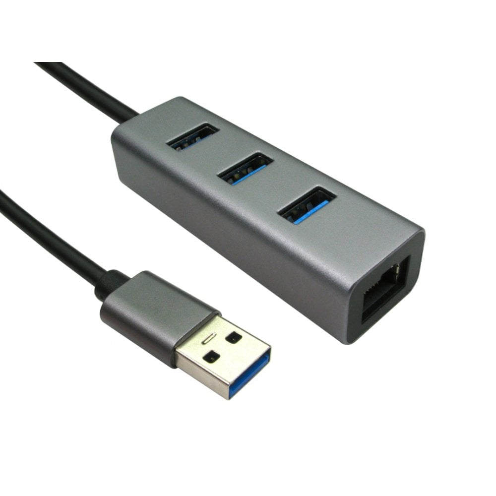 Cables Direct USB3-ETHGIGHUB Laptop Docks & Port Replicators - Grey