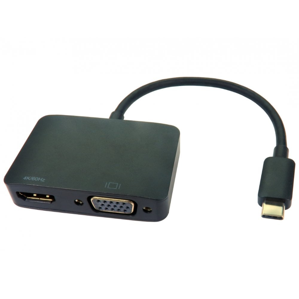 Cables Direct USB3C-HDMI-VGA014K USB Graphics Adapters - Black