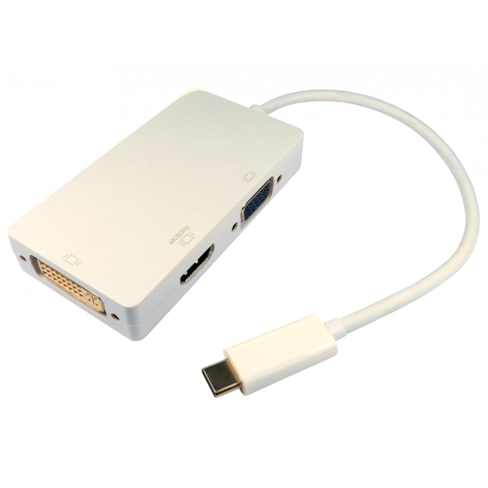 Cables Direct USB3C-HDV024K Laptop Docks & Port Replicators - White