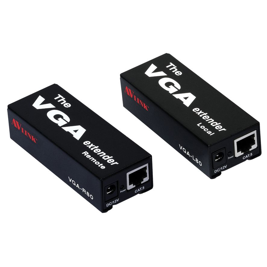 Cables Direct VGA-V080 AV Extenders - Black